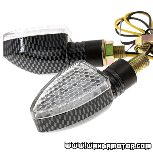 Vilkkupari LED Boost M8 carbon